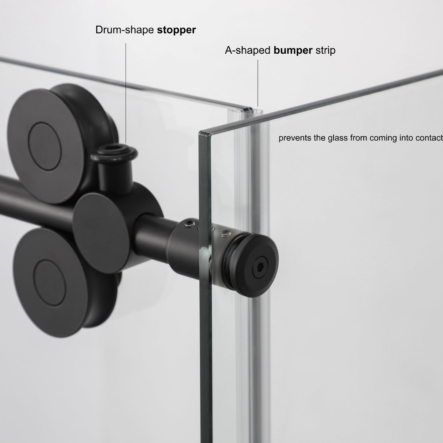 Villena 60" W x 78" H Rectangle Single Sliding Frameless Shower Enclosure in Matte Black