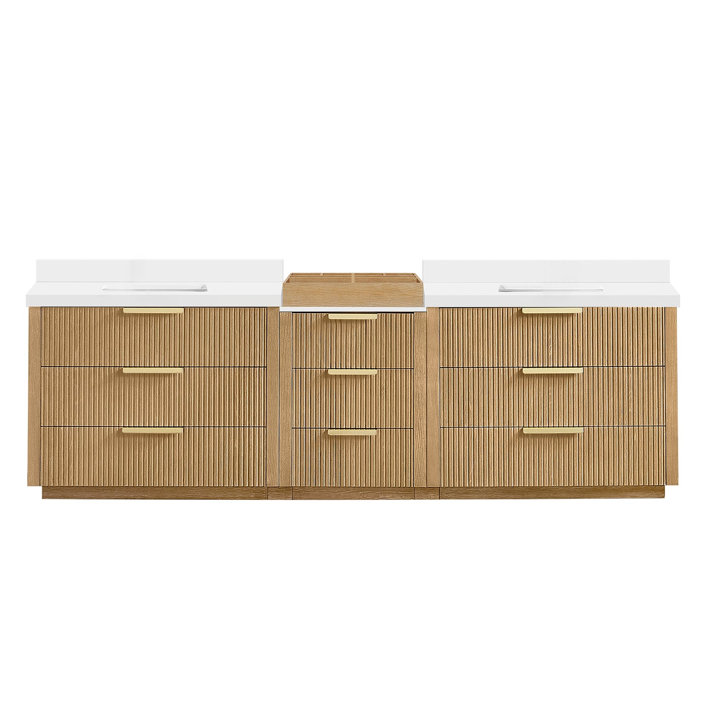 Santarem 108" Combined Double Bath Vanity in Washed Ash Grey