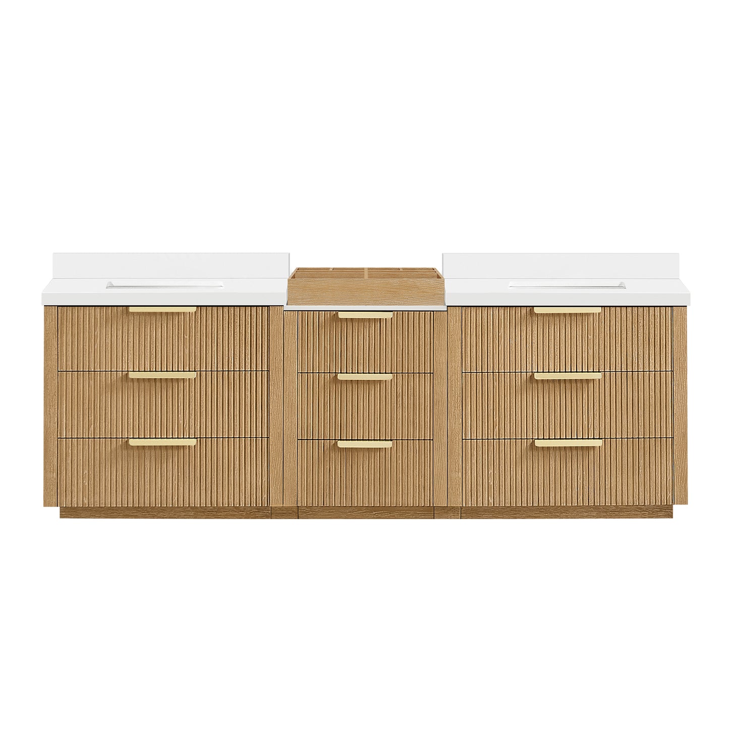Santarem 96" Combined Double Bath Vanity in Washed Ash Grey