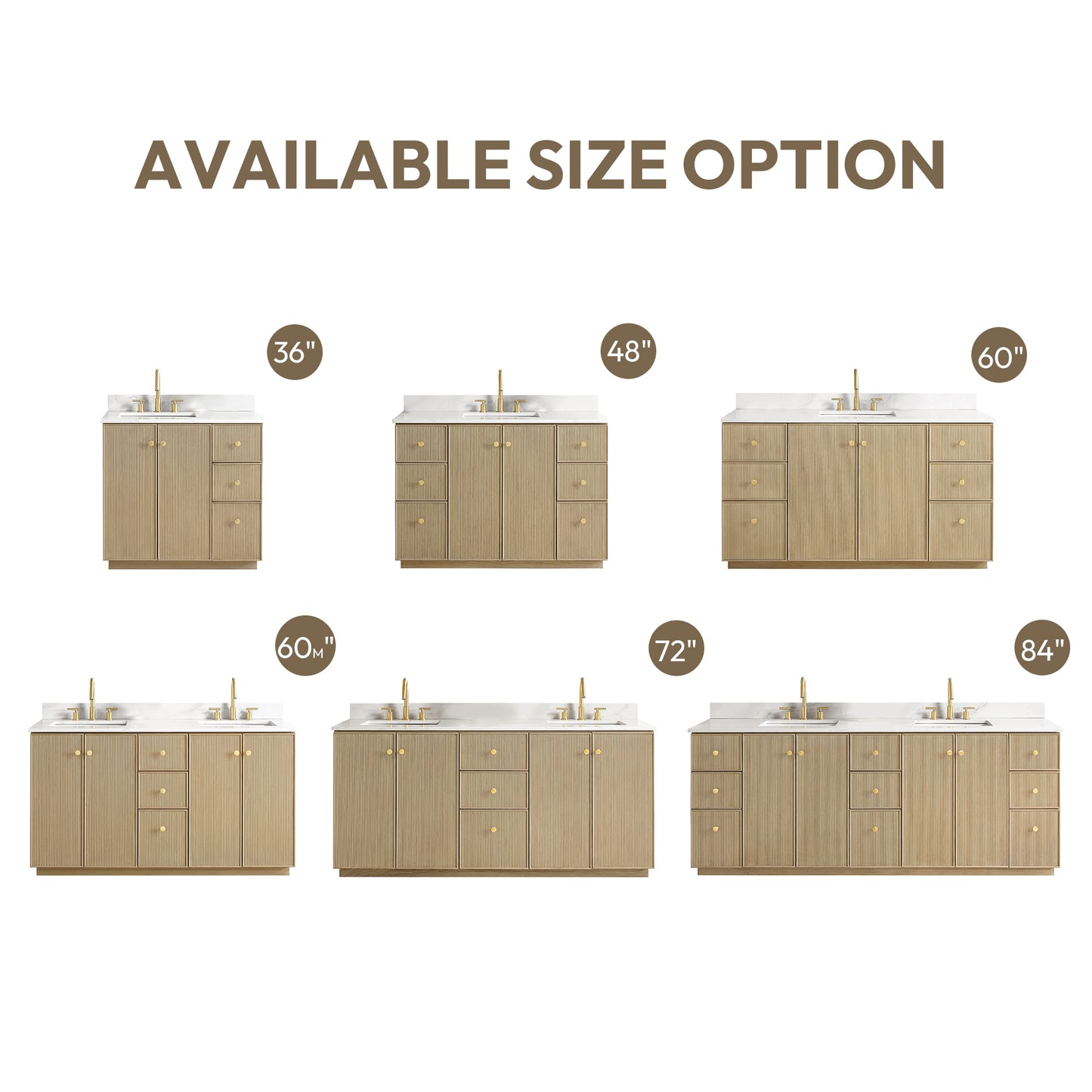 Oza 36" Free-standing Single Bath Vanity in Aged Natural Oak