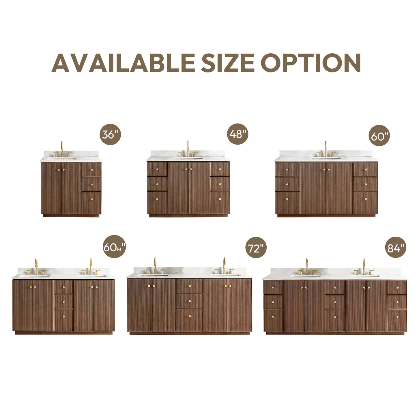 Oza 84" Free-standing Double Bath Vanity in Aged Dark Brown Oak