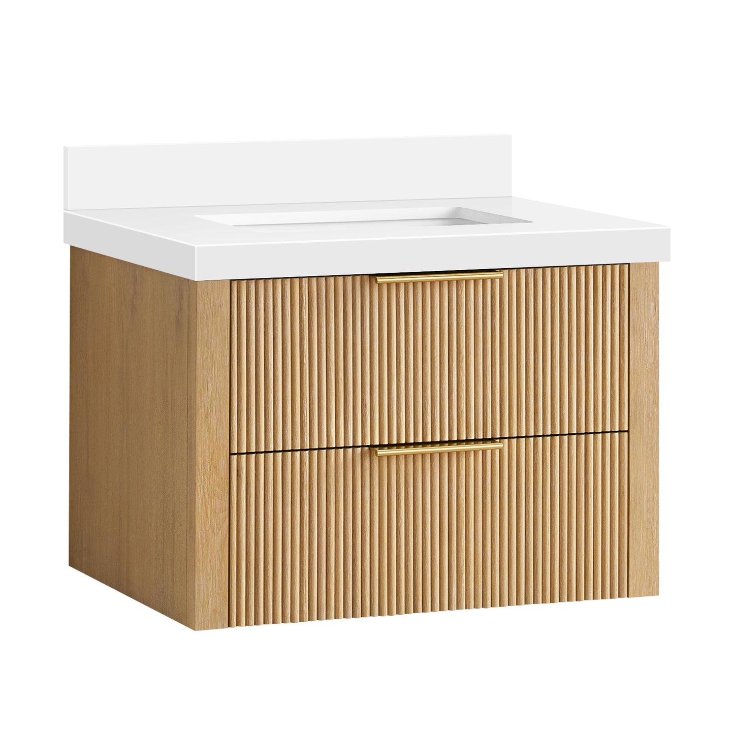 Barcelona 30" Floating Single Bath Vanity in Washed Ash Grey