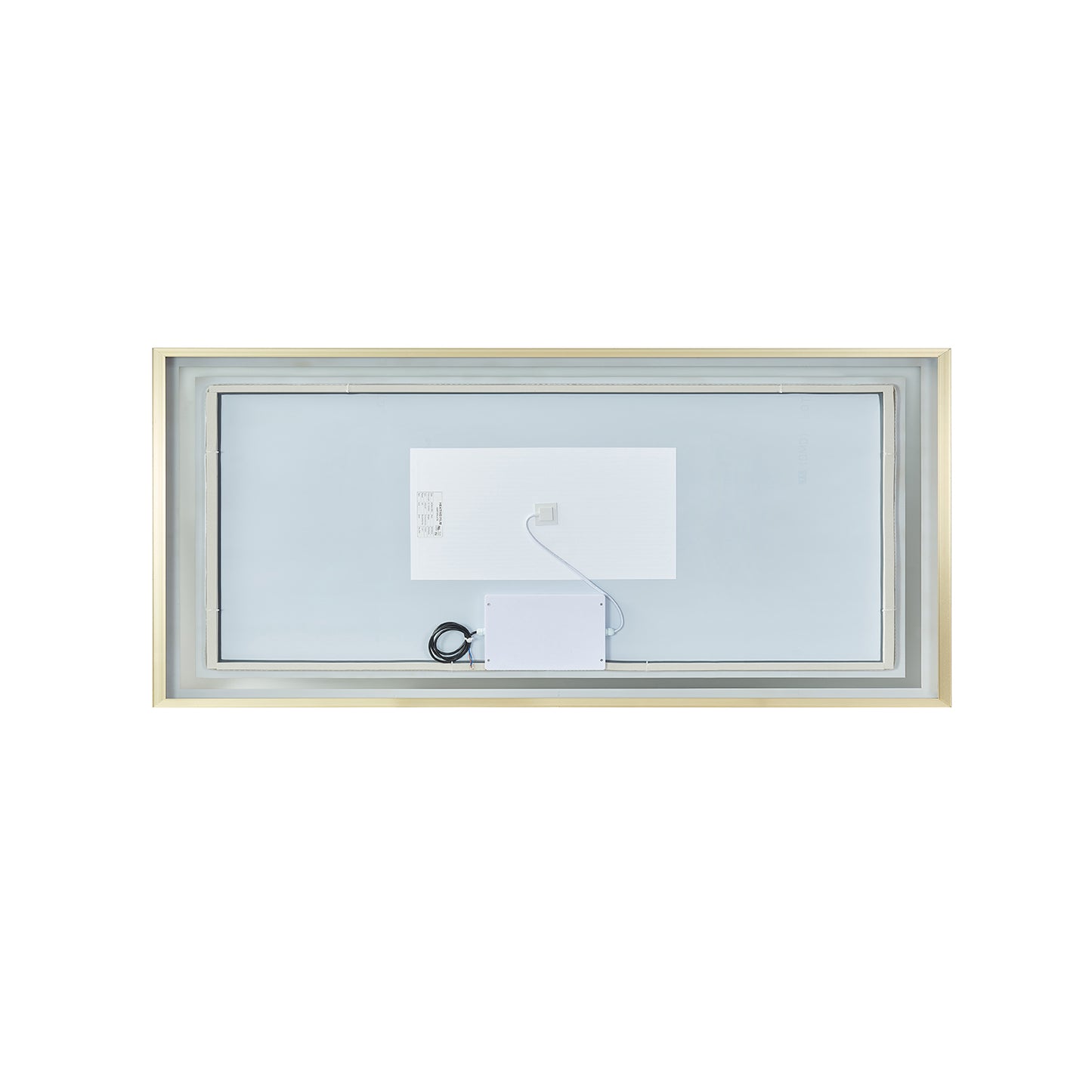 Teruel 72" Rectangular Aluminum Framed LED Wall Mount Bathroom Vanity Mirror in Gold
