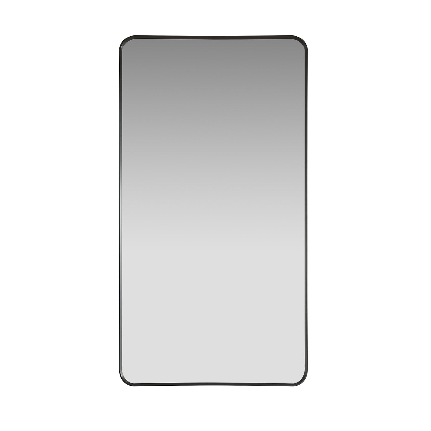 Mutriku 24" W x 45" H Rectangle Aluminum Framed Wall Mount Bathroom Vanity Mirror in Brushed Black
