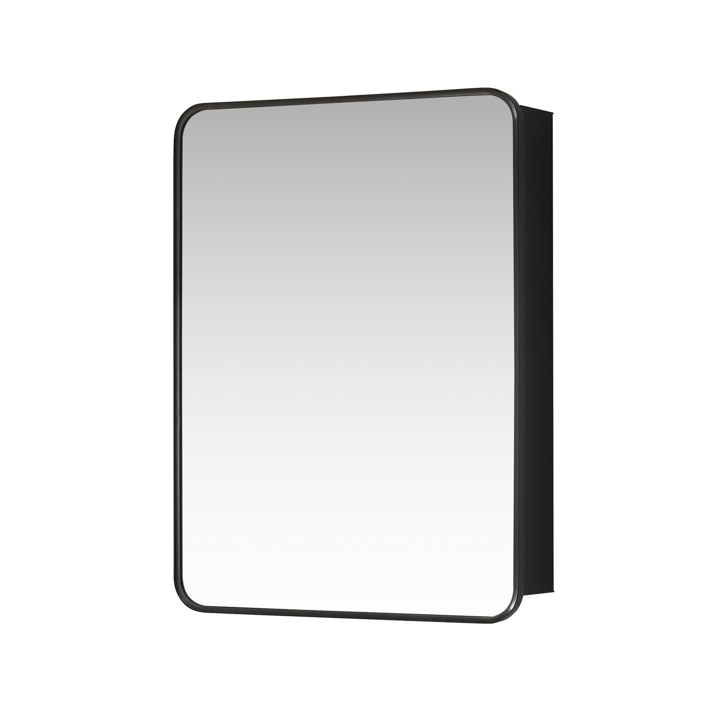 Talayuela 24"W x 32"H Rectangular Aluminum Framed Medicine Cabinet in Brushed Black