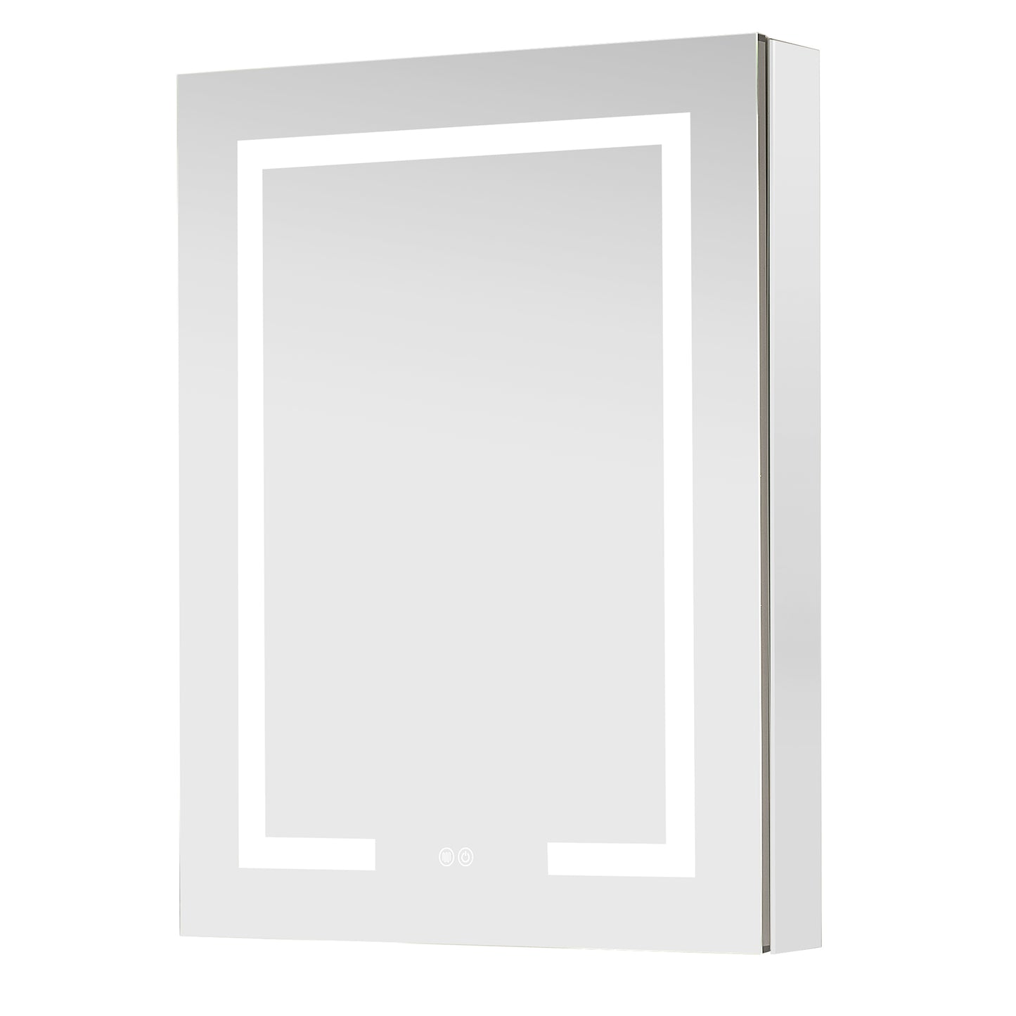 Santona 24" W x 32" H Rectangular Medicine Cabinet with Aluminum Frameless LED Mirror