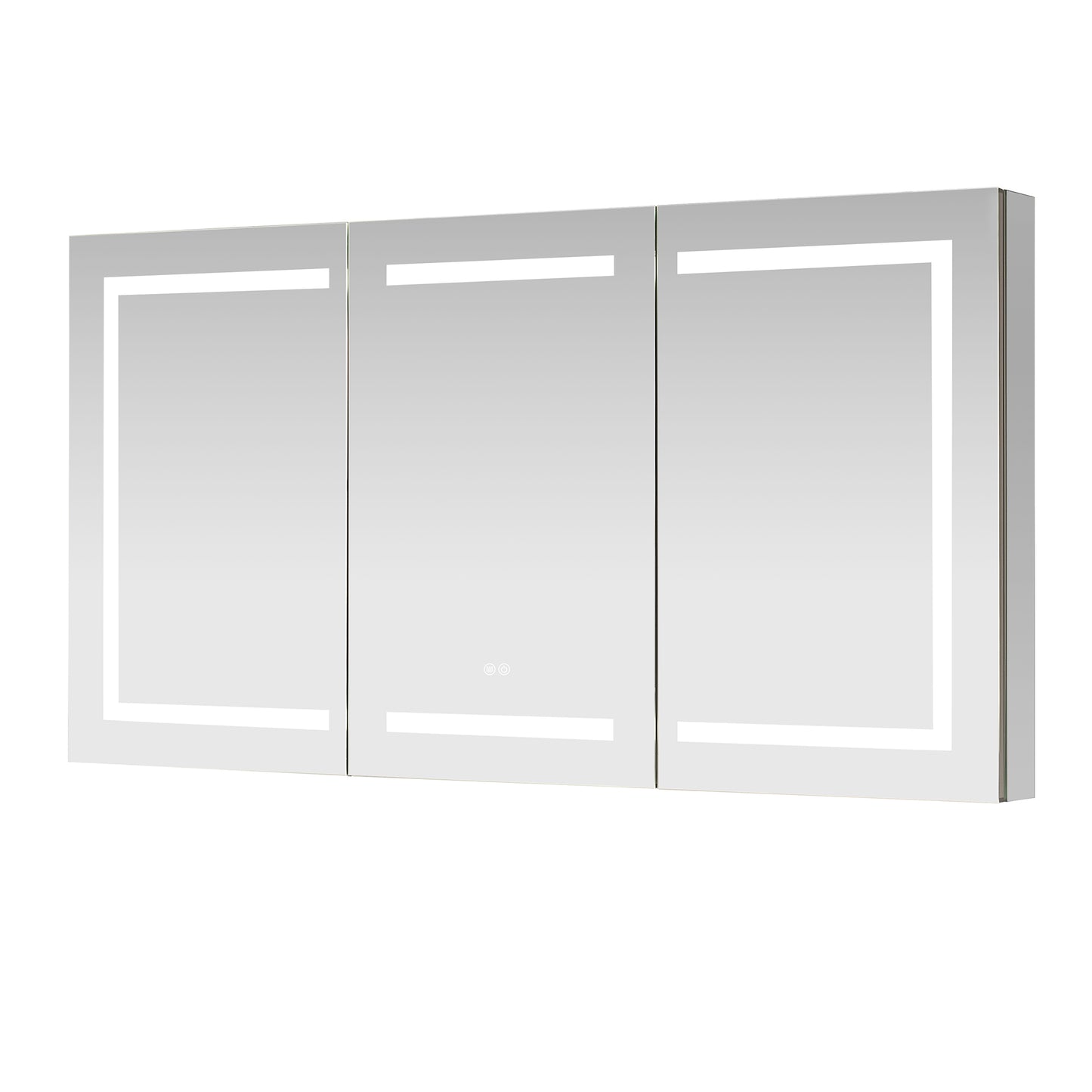 Santona 60" W x 32" H Rectangular Medicine Cabinet with Aluminum Frameless LED Mirror