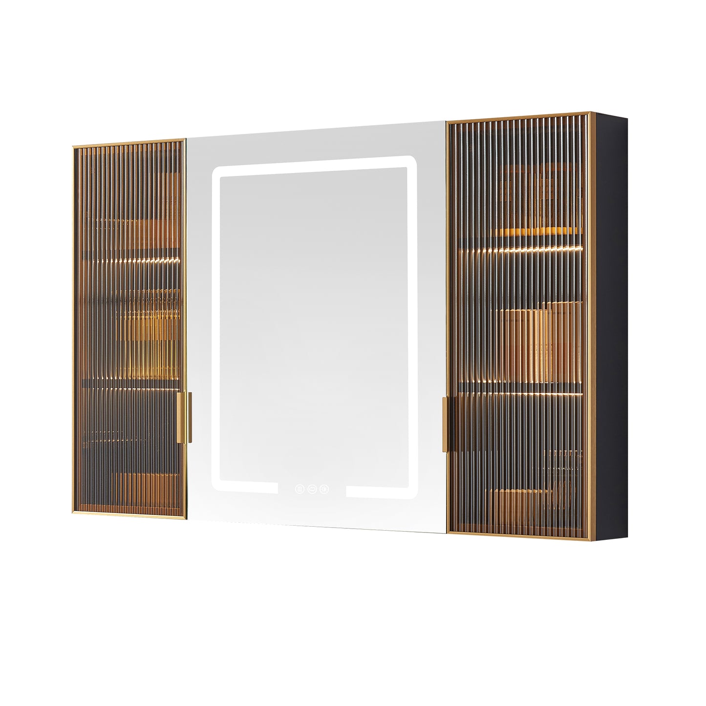 Cervia 47.2" W x 29.5" H Rectangular Medicine Cabinet with Aluminum Frameless LED Mirror