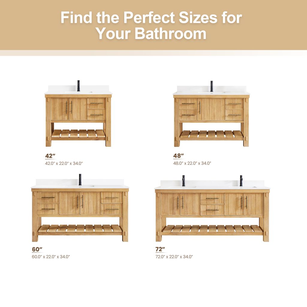 Paris 48" Free-standing Single Bath Vanity in Acacia Classic Grey