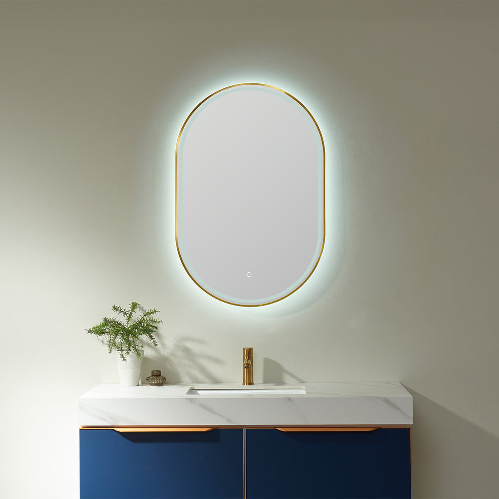Vinnova Grande Oval LED Lighted Accent Bathroom/Vanity Wall Mirror