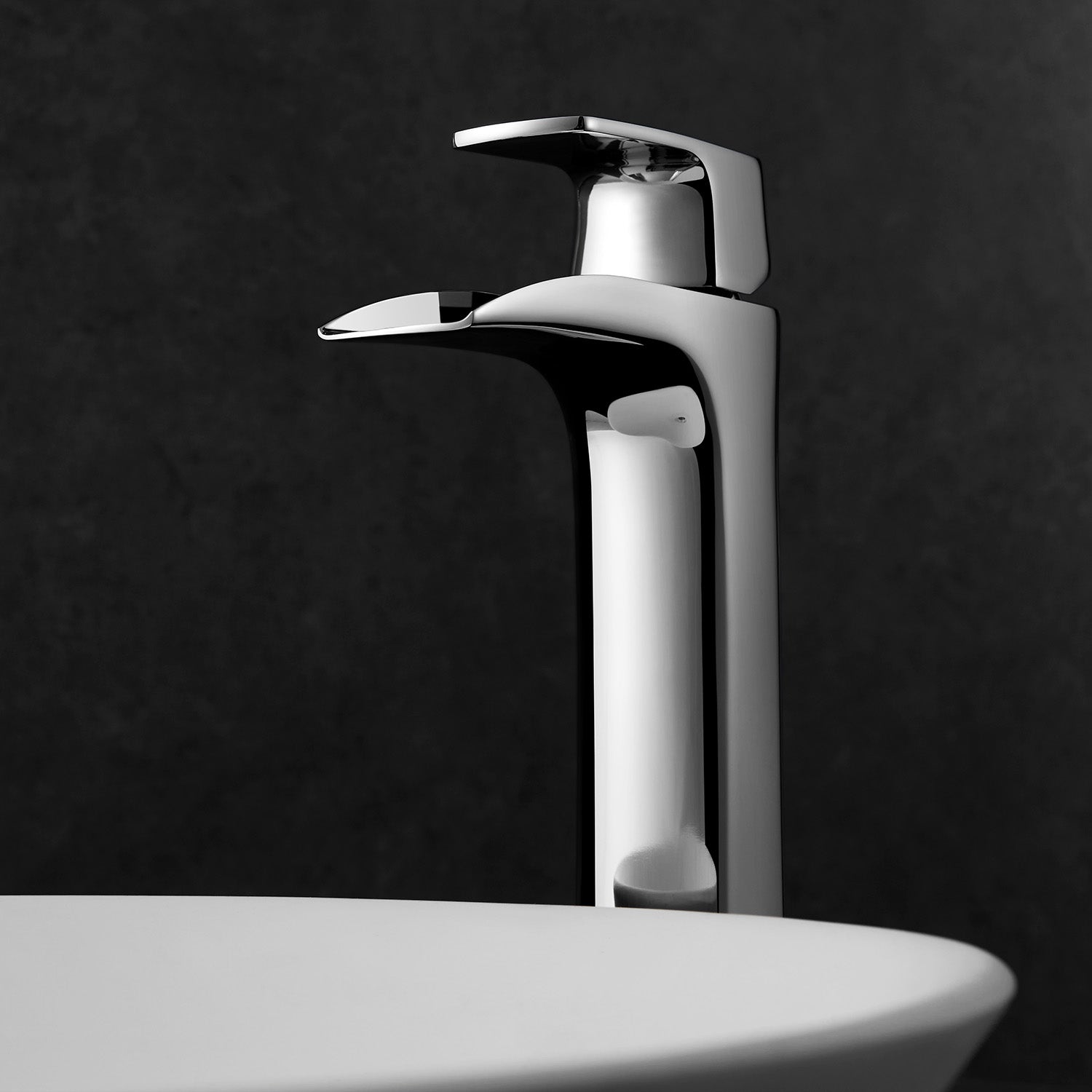 Ciara Single-Lever Vessel Bathroom Faucet in Polished Chrome Finish