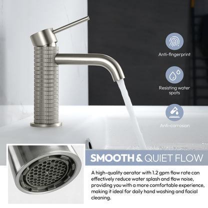 Mendavia Single Handle Brushed Nickel Faucet
