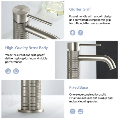 Mendavia Single Handle Brushed Nickel Faucet