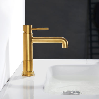 Mexico Single Handle Brushed Gold Bathroom Faucet