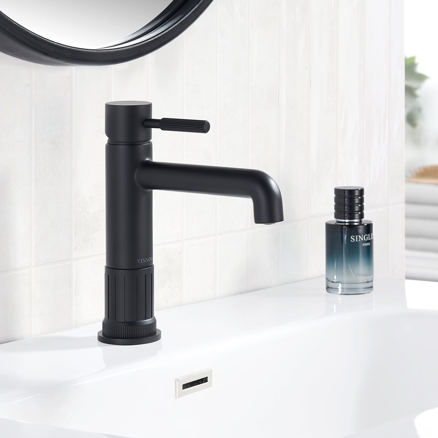 Mexico Single Handle Matte Black Bathroom Faucet