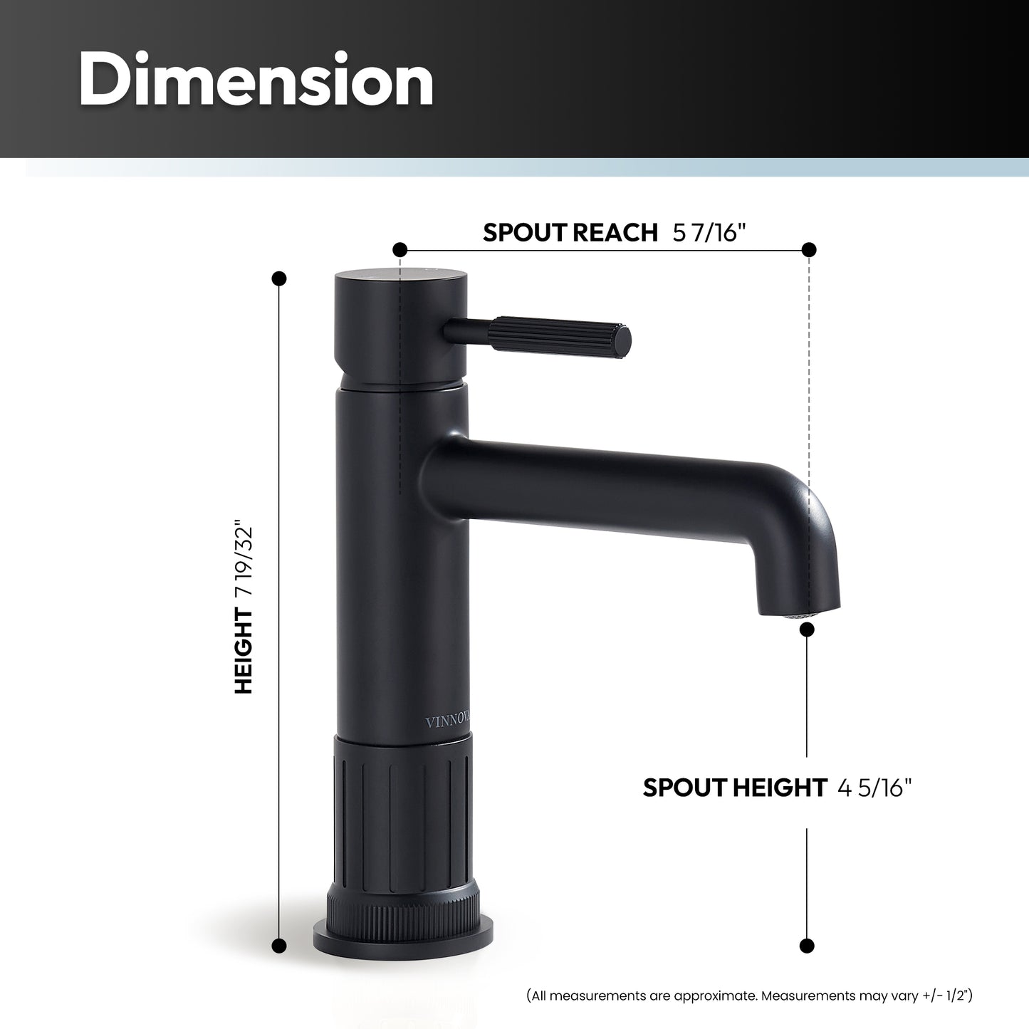 Mexico Single Handle Matte Black Bathroom Faucet