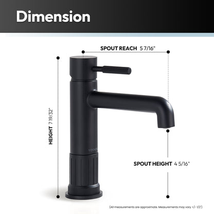 Mexico Single Handle Matte Black Bathroom Faucet