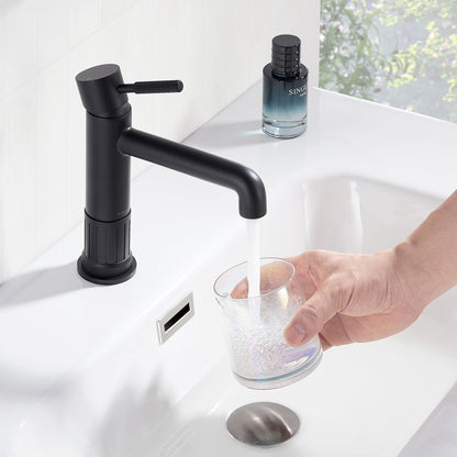Mexico Single Handle Matte Black Bathroom Faucet