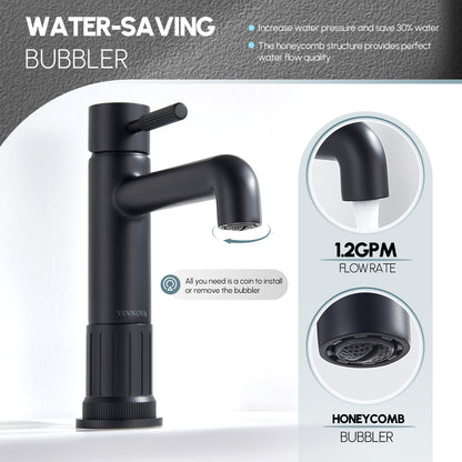 Mexico Single Handle Matte Black Bathroom Faucet