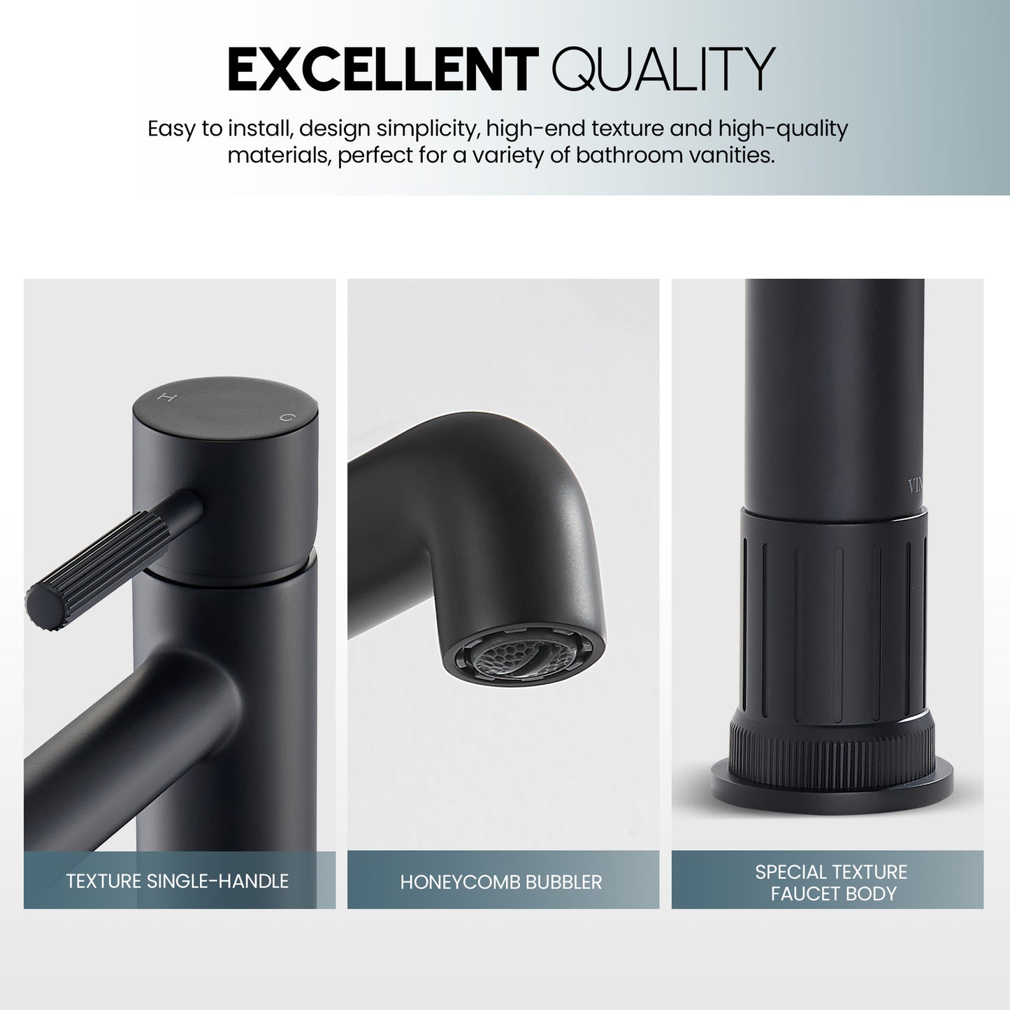Mexico Single Handle Matte Black Bathroom Faucet
