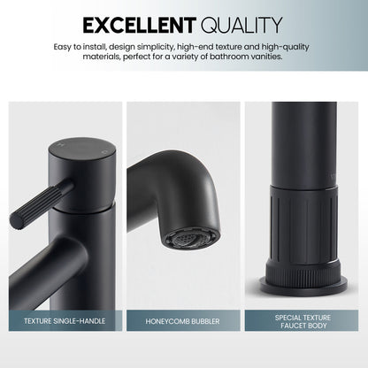 Mexico Single Handle Matte Black Bathroom Faucet