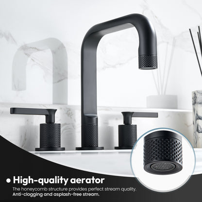Vinnova New York Widespread Matte Black Faucet