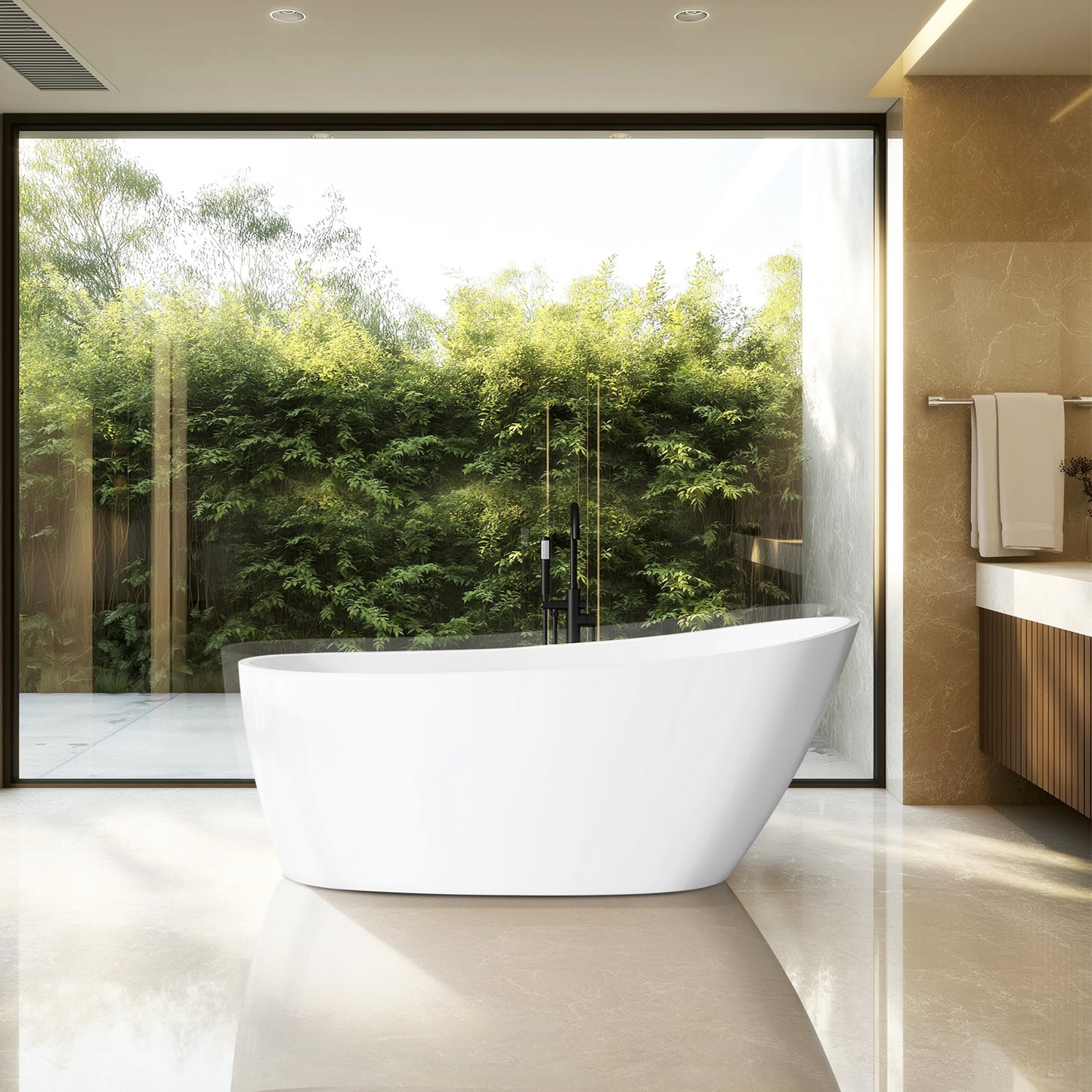 Vinnova Lahore 59.1" x 29.1" Soaking Bathtub
