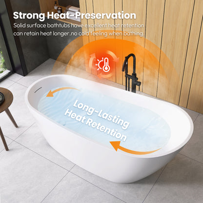 Vinnova Lahore 59.1" x 29.1" Soaking Bathtub