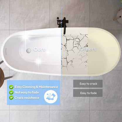 Vinnova Lahore 66.9" x 29.1" Soaking Bathtub