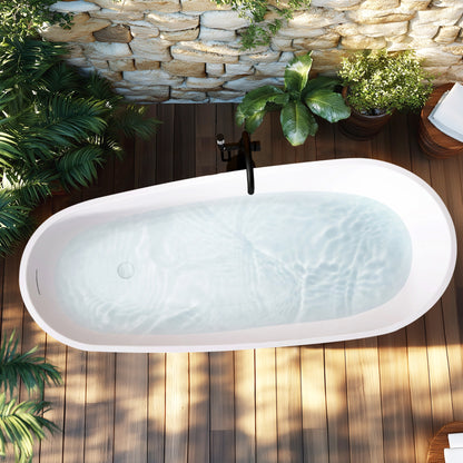 Vinnova Lahore 66.9" x 29.1" Soaking Bathtub