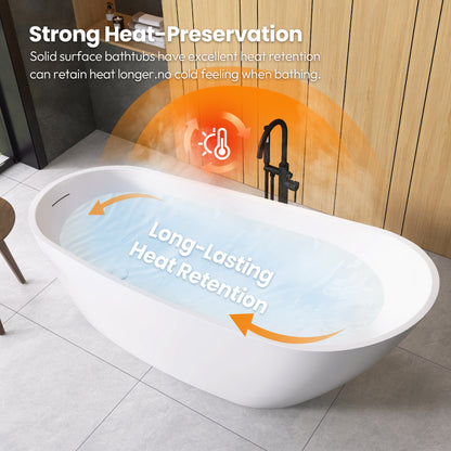 Vinnova Lahore 66.9" x 29.1" Soaking Bathtub