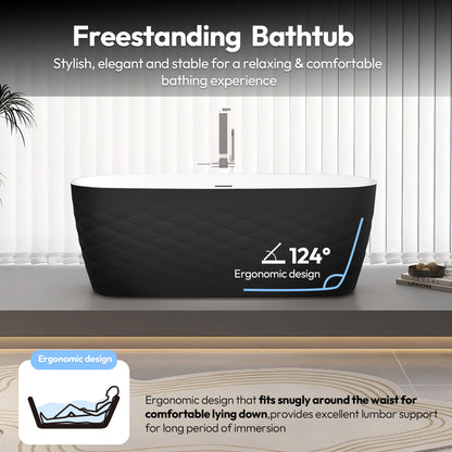 Vinnova London 66.9" x 31.5" Soaking Bathtub