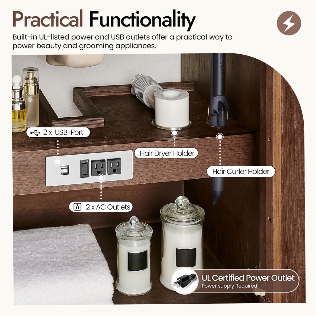 Shenzhen 60M" Double Sink Bath Vanity in Aged Dark Brown Oak