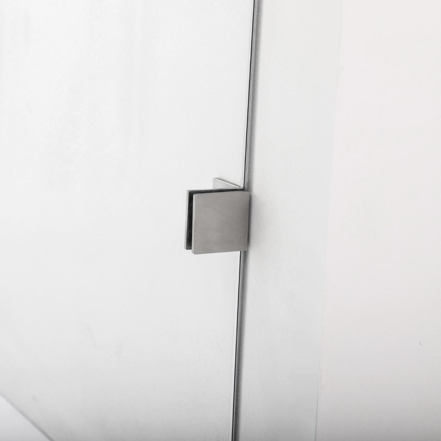 Villena 52" W x 78" H Rectangle Single Sliding Frameless Shower Enclosure in Brushed Nickel