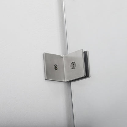 Villena 52" W x 78" H Rectangle Single Sliding Frameless Shower Enclosure in Brushed Nickel