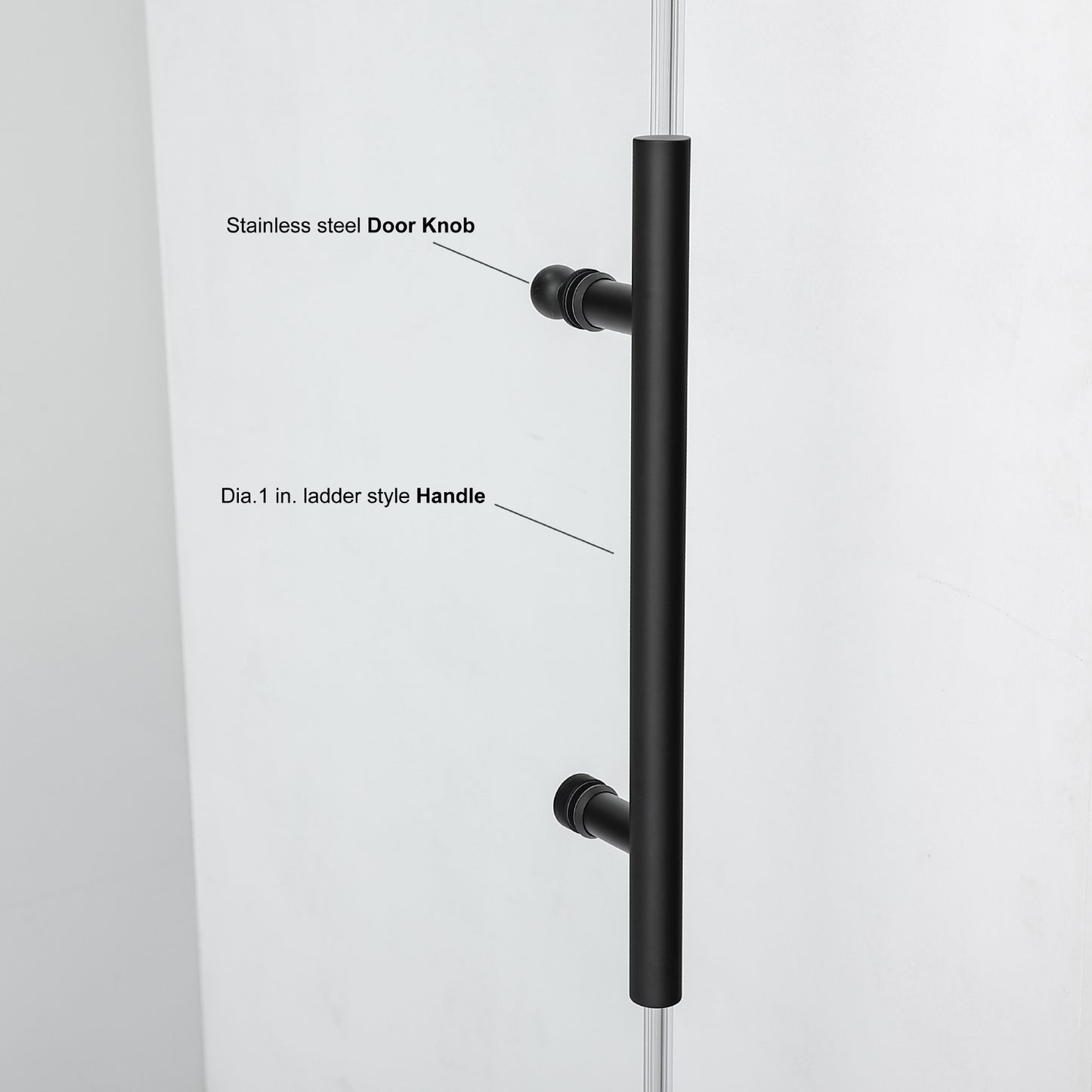 Villena 52" W x 78" H Rectangle Single Sliding Frameless Shower Enclosure in Matte Black