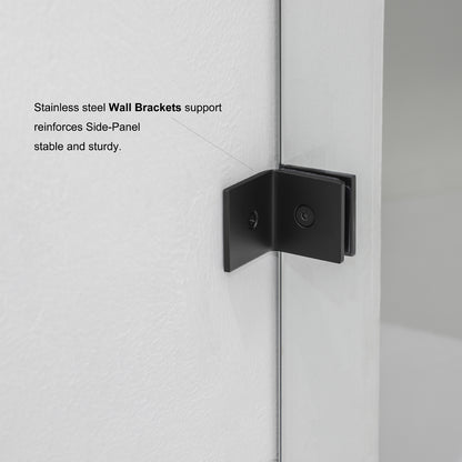 Villena 60" W x 78" H Rectangle Single Sliding Frameless Shower Enclosure in Brushed Gold
