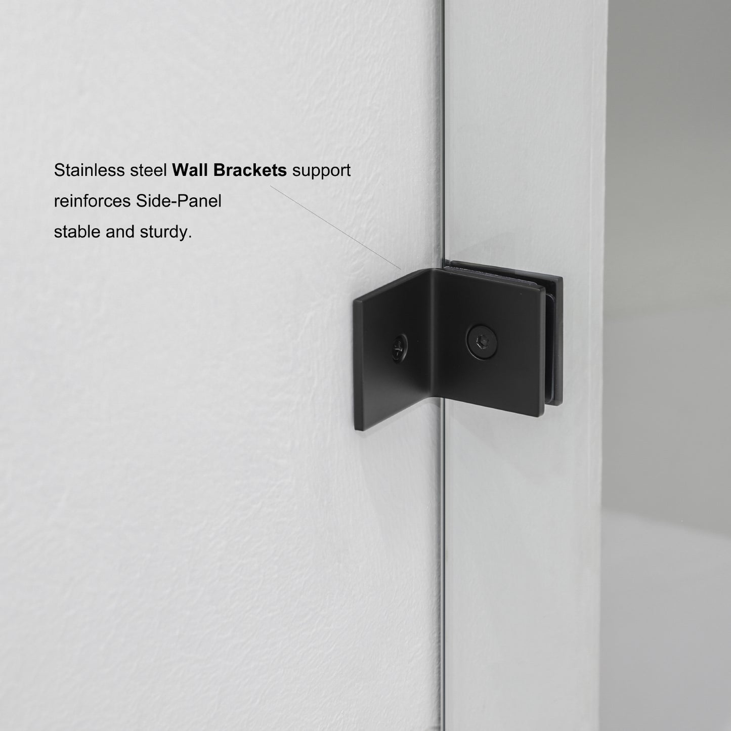 Villena 60" W x 78" H Rectangle Single Sliding Frameless Shower Enclosure in Matte Black