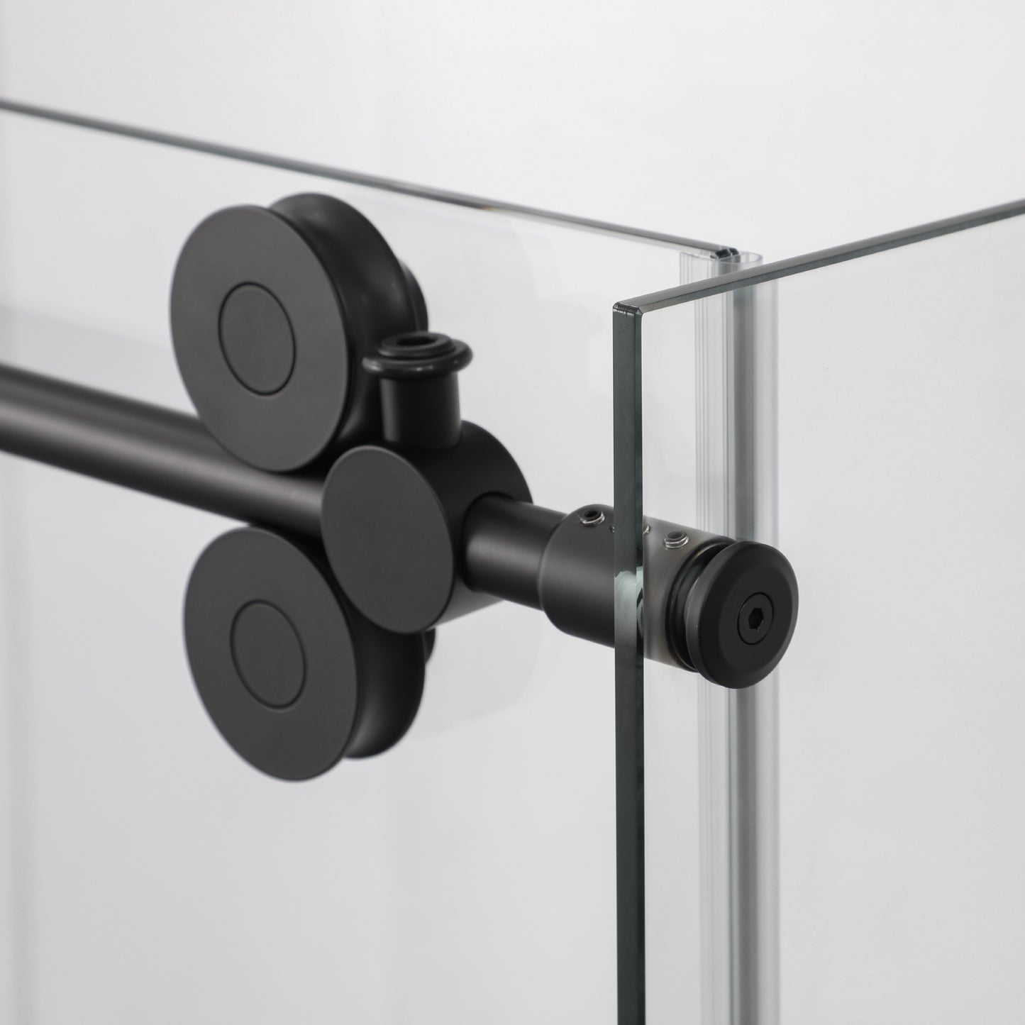 Villena 60" W x 78" H Rectangle Single Sliding Frameless Shower Enclosure in Matte Black