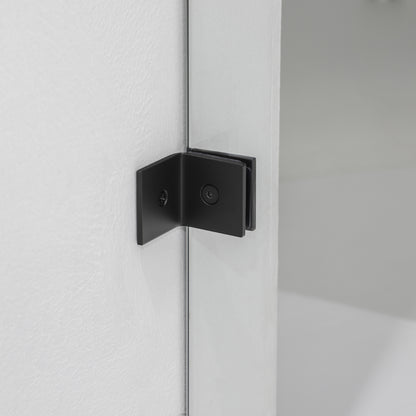 Villena 68" W x 78" H Rectangle Single Sliding Frameless Shower Enclosure in Matte Black
