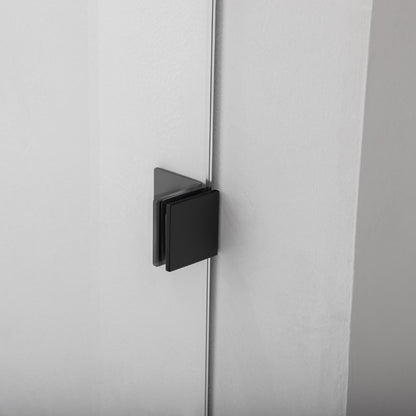 Villena 68" W x 78" H Rectangle Single Sliding Frameless Shower Enclosure in Matte Black