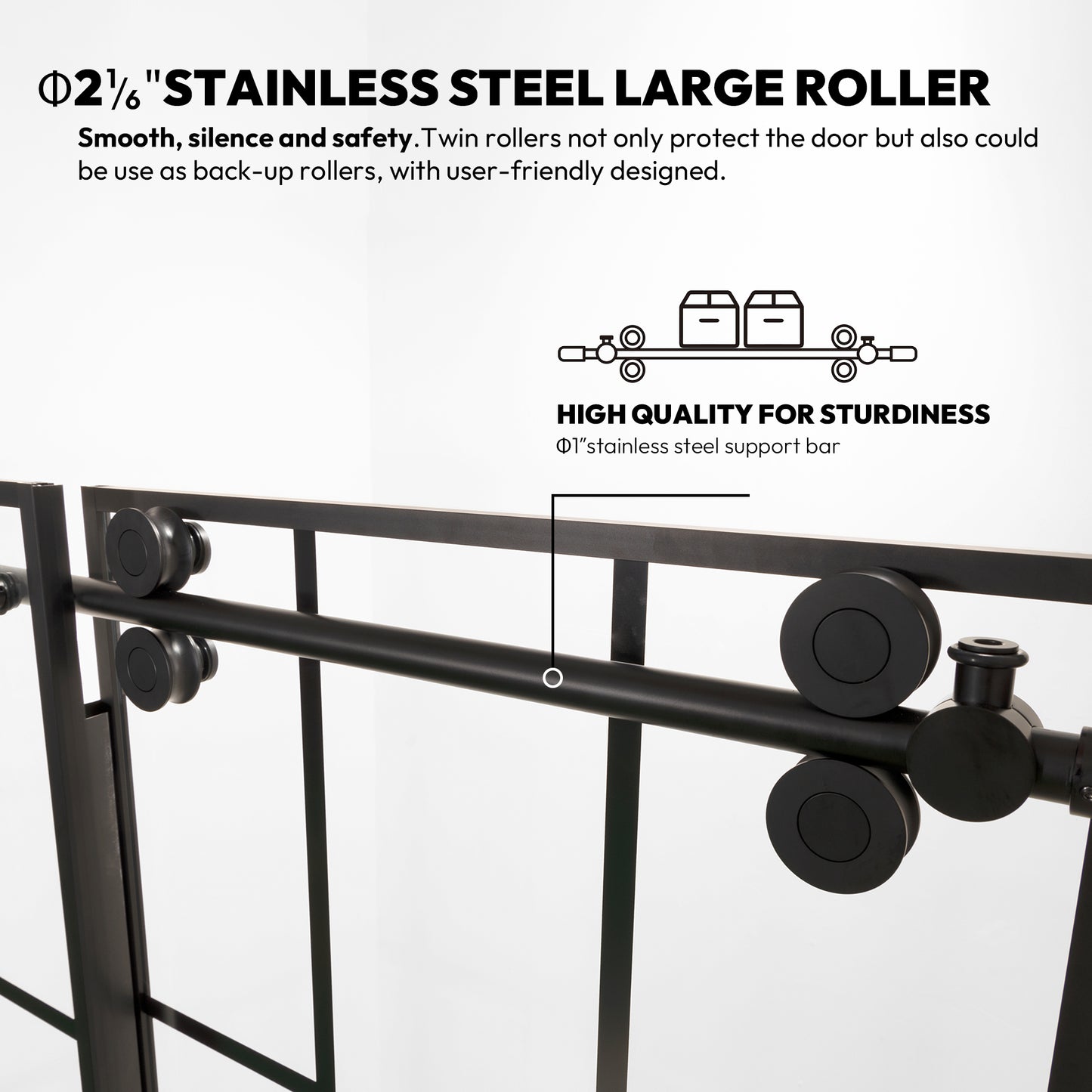 Puente Rectangle Single Sliding Frameless Shower Enclosure in Matte Black