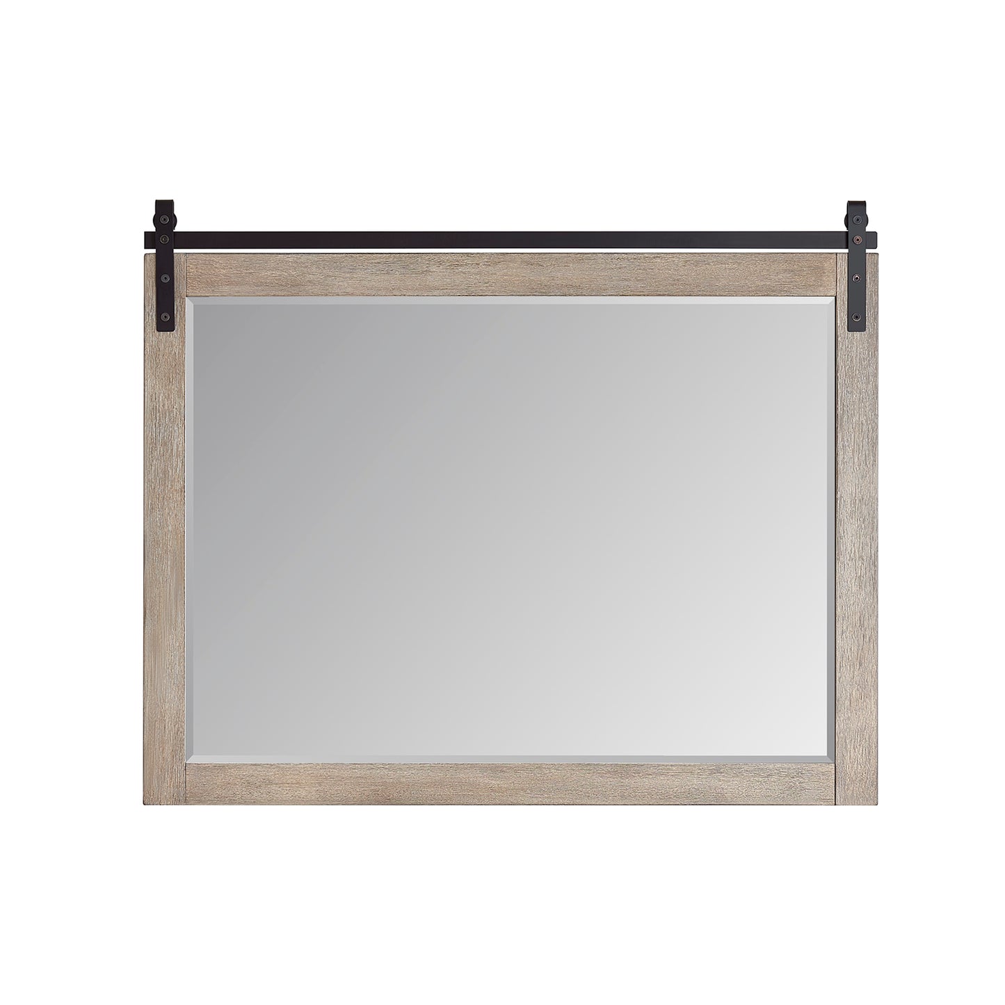 Cortes 48" Rectangular Bathroom Vanity Barndoor Wall Mount Mirror in Grey