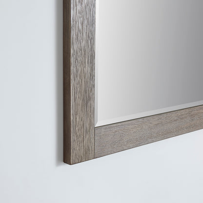 Cortes 48" Rectangular Bathroom Vanity Barndoor Wall Mount Mirror in Grey