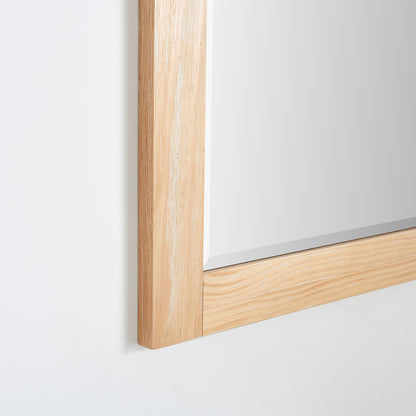 Cortes 48" Rectangular Bathroom Vanity Barndoor Wall Mount Mirror in Pine