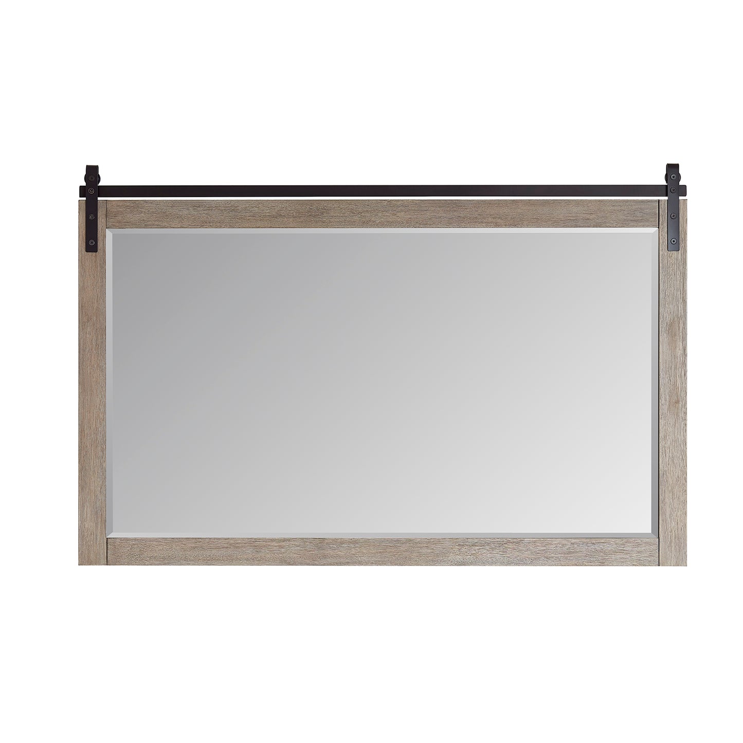 Cortes 60" Rectangular Bathroom Vanity Barndoor Wall Mount Mirror in Grey
