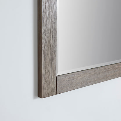 Cortes 60" Rectangular Bathroom Vanity Barndoor Wall Mount Mirror in Grey