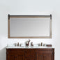 Cortes 72" Rectangular Bathroom Vanity Barndoor Wall Mount Mirror in Grey