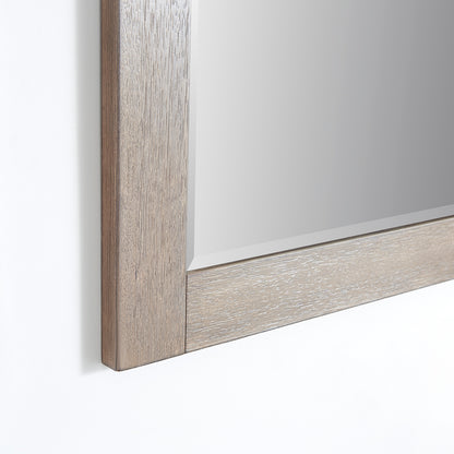 Cortes 72" Rectangular Bathroom Vanity Barndoor Wall Mount Mirror in Grey