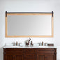 Cortes 72" Rectangular Bathroom Vanity Barndoor Wall Mount Mirror in Pine